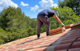 Réalisation d’une toiture sur Aix-en-Provence, le Tholonet